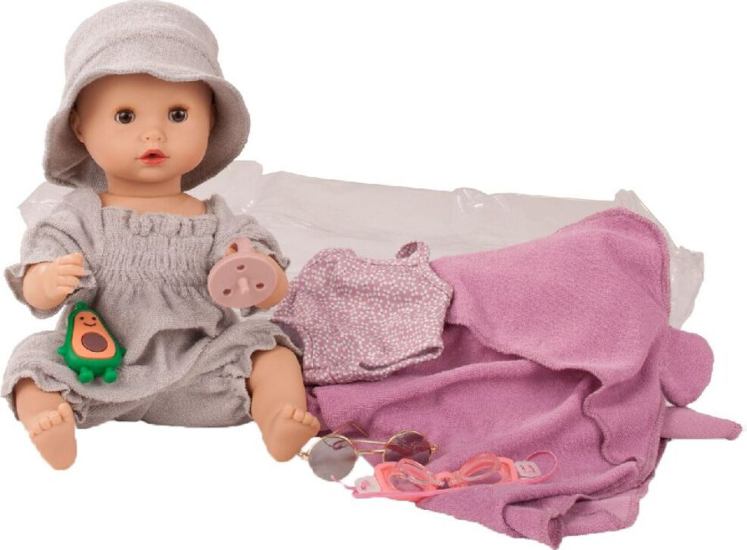 Dukke m. Tilbehør - Sleepy Aquini - Avokado - - OneSize - Dukke