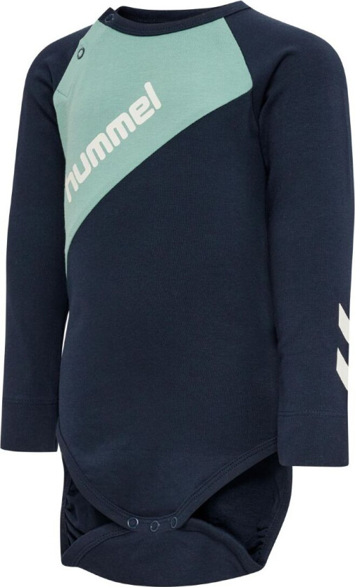 Body I/e - HmlSeoul - Navy m. Lyseblå - - 62 - Langermet Body