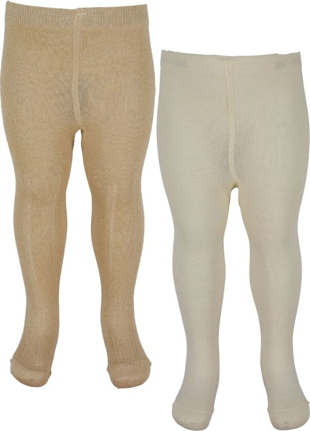 Strømpebukser - 2-pack - Pale Gold - - 56/62 - Strømpebukser