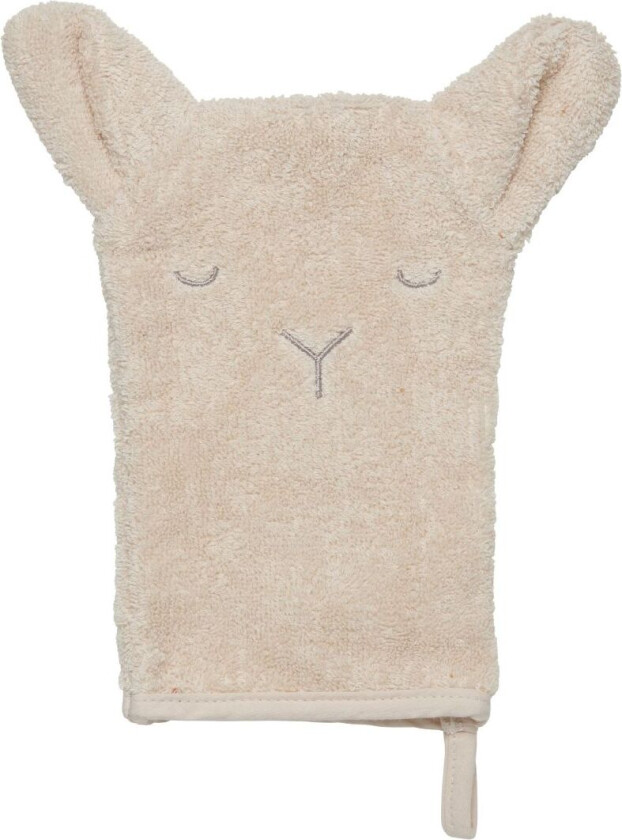 Pippi Oppvaksehandske - 14x21 cm - Sandskall m. Bjørn - Pippi Baby - OneSize - Vaskeklut