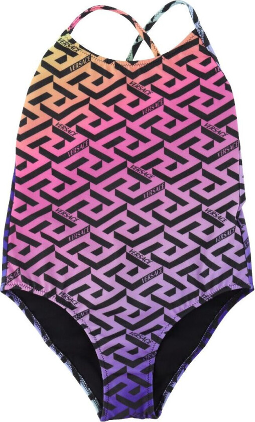 Badedrakt - Fuchsia m. Svart - - 12 år (152) - Badetøy