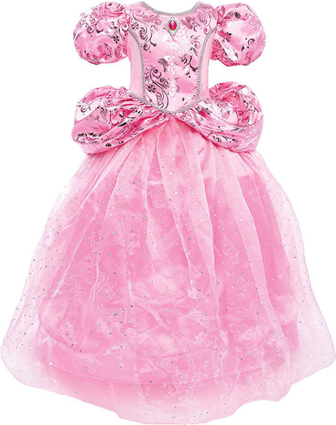 Kostymer - Prinsessekjole - Royal Pen Rosa - - 5-6 år (110-116) - Kostymer