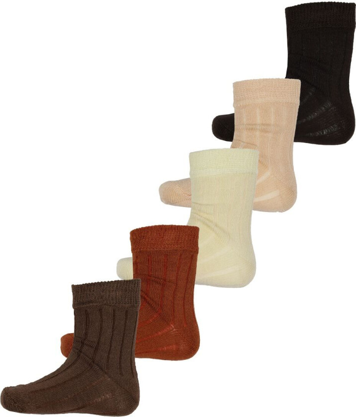 Sokker - 5-pack - Cocoa Brown - - 31/34 - Sokker
