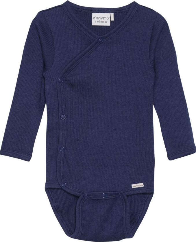 Omslagsbody I/e - Rib - Dark Navy - - 68 - Langermet Body