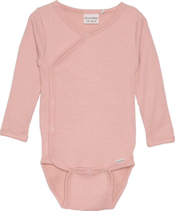 Omslagsbody I/e - Rib - Misty Rose - - 56 - Langermet Body