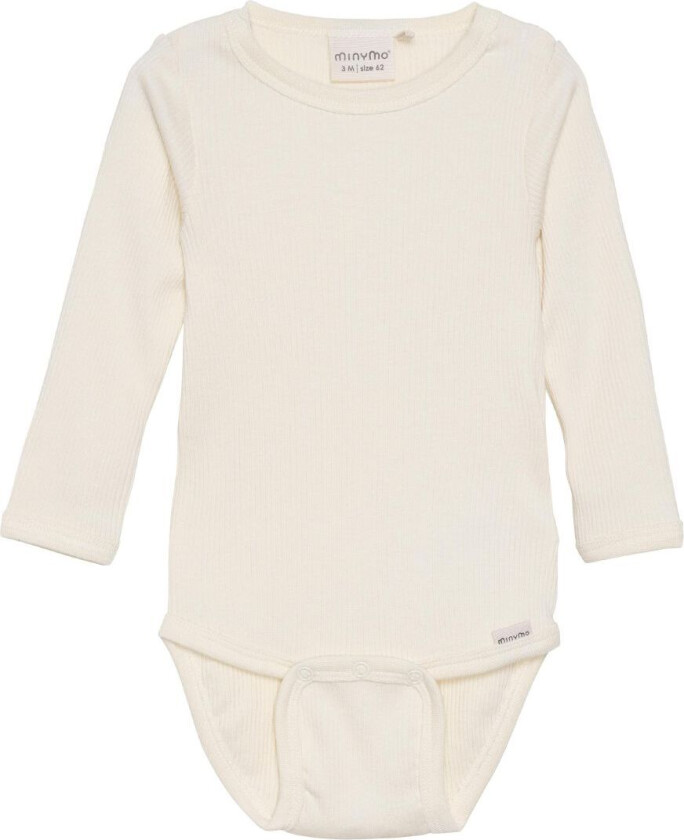Body I/e - Rib - Frøperle - - 1 år (80) - Langermet Body