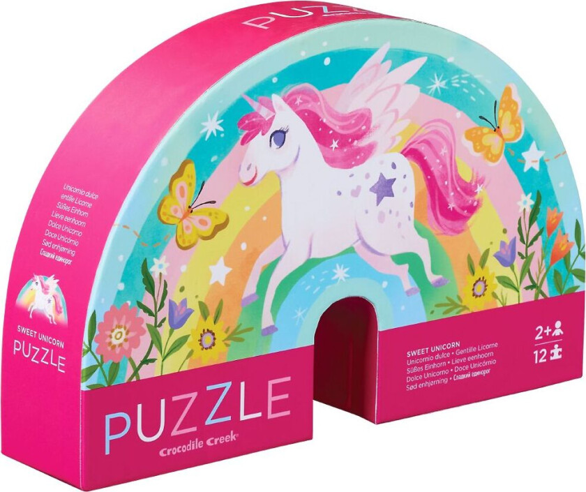 Puslespill - 12 Brikker - Sweet Unicorn - - OneSize - Puslespill