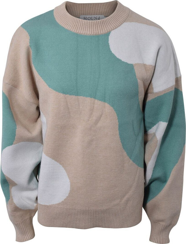 Genser - Pattern Strikk - Sand - - 8 år (128) - Genser