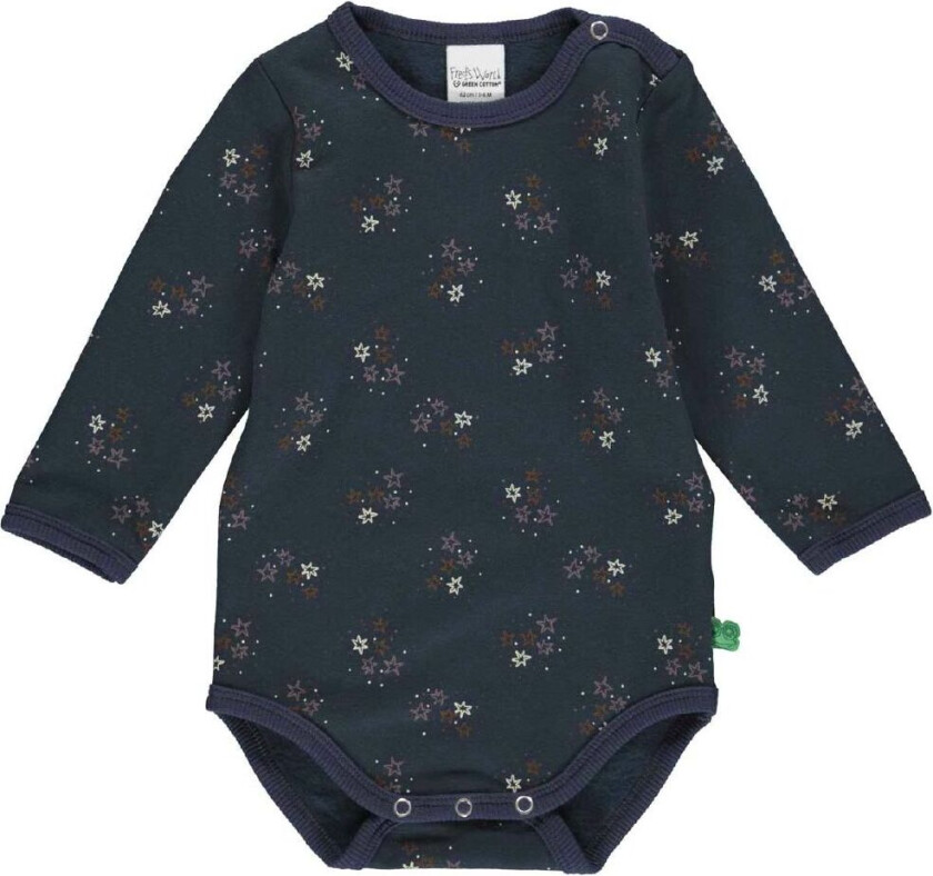 Body L/æ - Svette - Stjerne - Natt Blue m. Trykk - - 3 år (98) - Langermet Body