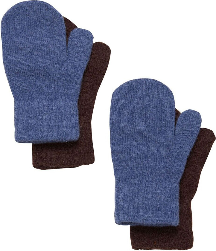 Votter - Ull/Nylon - 2-pack - China Blue - - 3-6 år - Votter