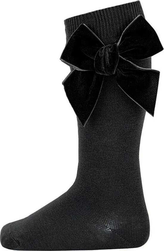 Knestrømper m. Sløyfe - Svart - - 27/31 - Sokker