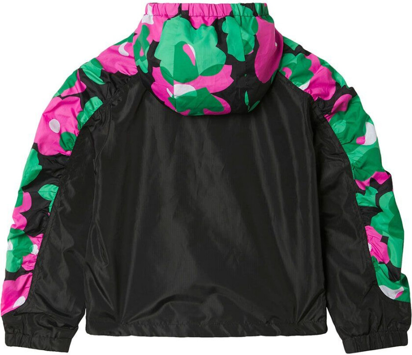 Jakke - Svart m. Blomster - - 12 år (152) - Vinterjakke