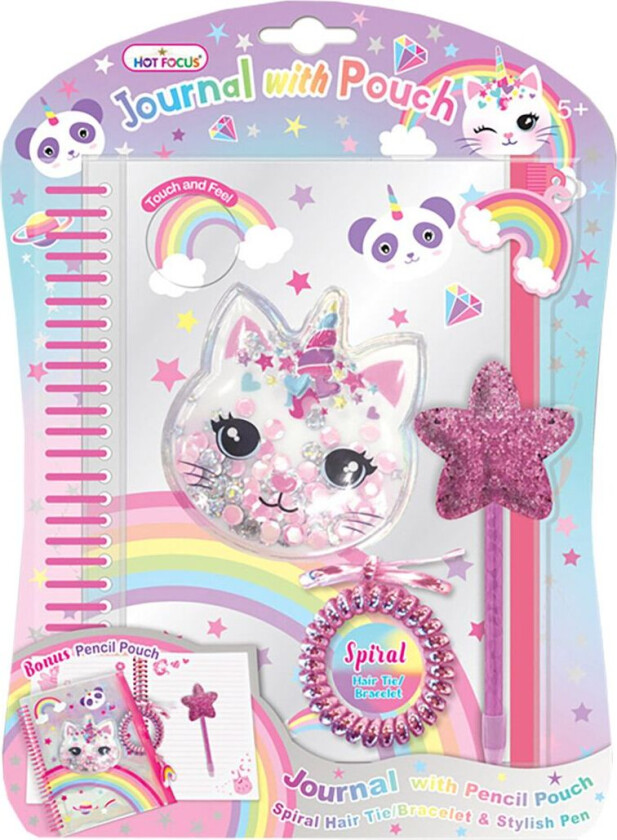 Notisbok m. Penal - 4 Deler - Glimmermarked - - OneSize - Notisbok