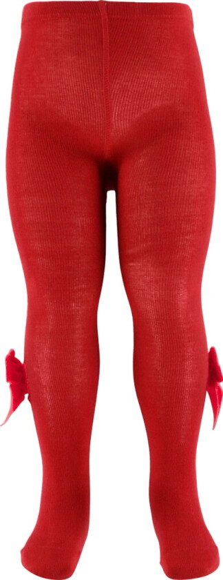 Strømpebukser m. Velursløyfe - Rød - - 1-2 år (80-92) - Strømpebukser