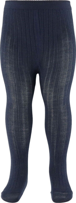 Strømpebukser - Ull - Rib - Navy - - 110 - Strømpebukser