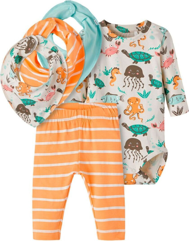 Multipack - NbnOcean - 5-pack - Whitecap Grå - - 62 - Langermet Body