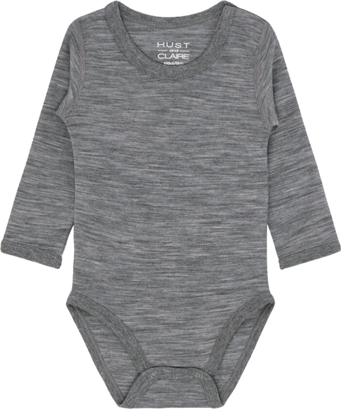 Body I/e - Bo - Ull - Grå Melert - - 2 år (92) - Langermet Body