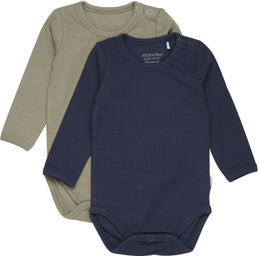 Body I/e - 2-pack - Dark Navy - - 2 år (92) - Langermet Body