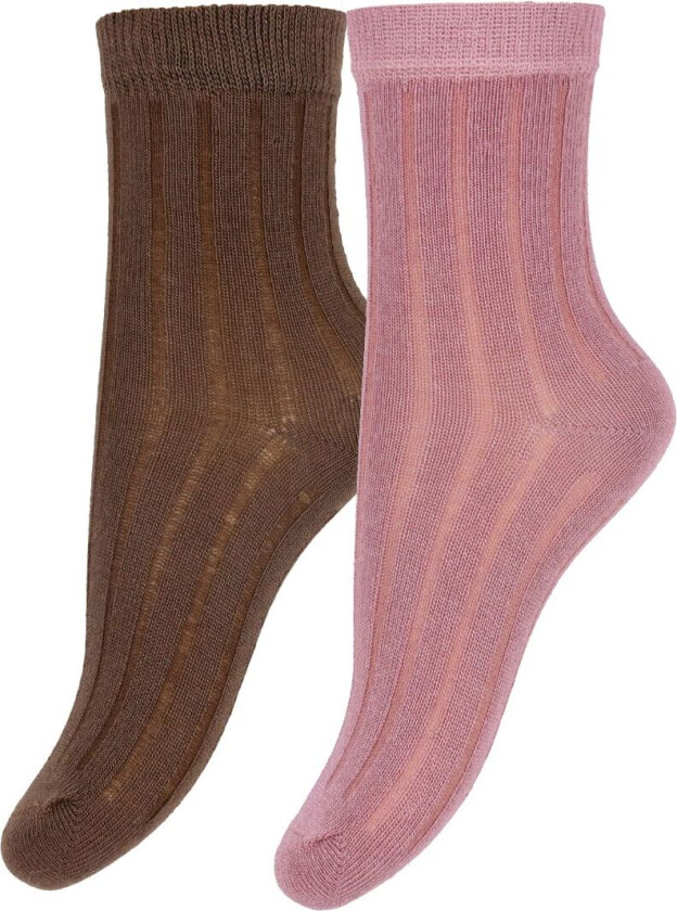 Sokker - 2-pack - Bambus - Orchid Haze - - 23/26 - Sokker