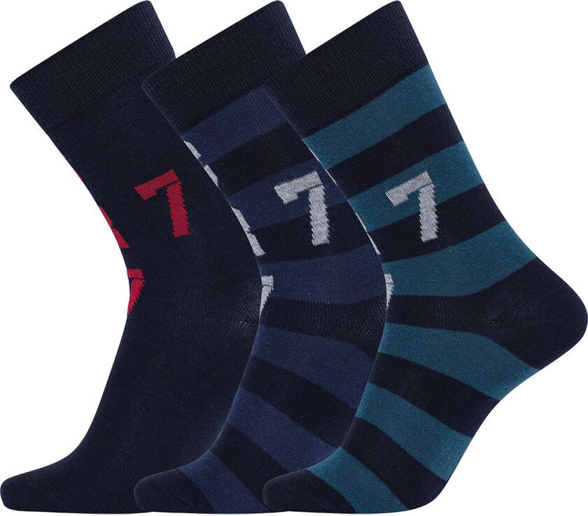 CR7 Sokker - 3-pack - Blå/Grønn/Rød - JBS - 40/43 - Sokker