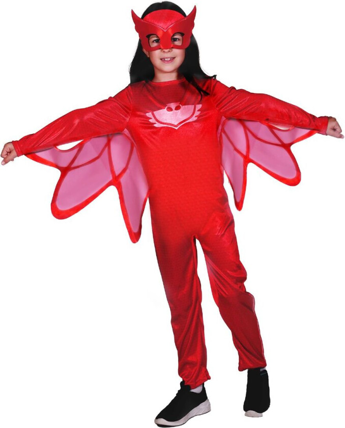 Kostymer - Owlette m. Maske/Kåpe - - 5-7 år (110-122) - Kostymer