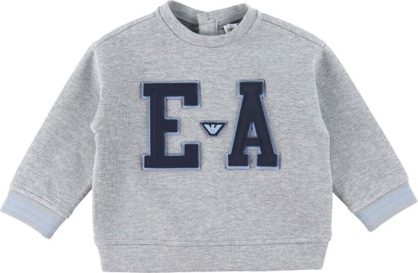 Genser - Gråemelered m. Navy - - 12 md - Genser