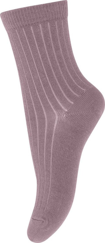 Sokker - Ull - Rib - Dark Purple Dove - - 29/32 - Sokker