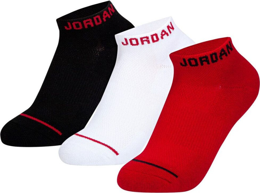 Ankelsokker - 3-pack - Jumpman Cushioned No Show - Rød/H - - 23,5/27 - Sokker