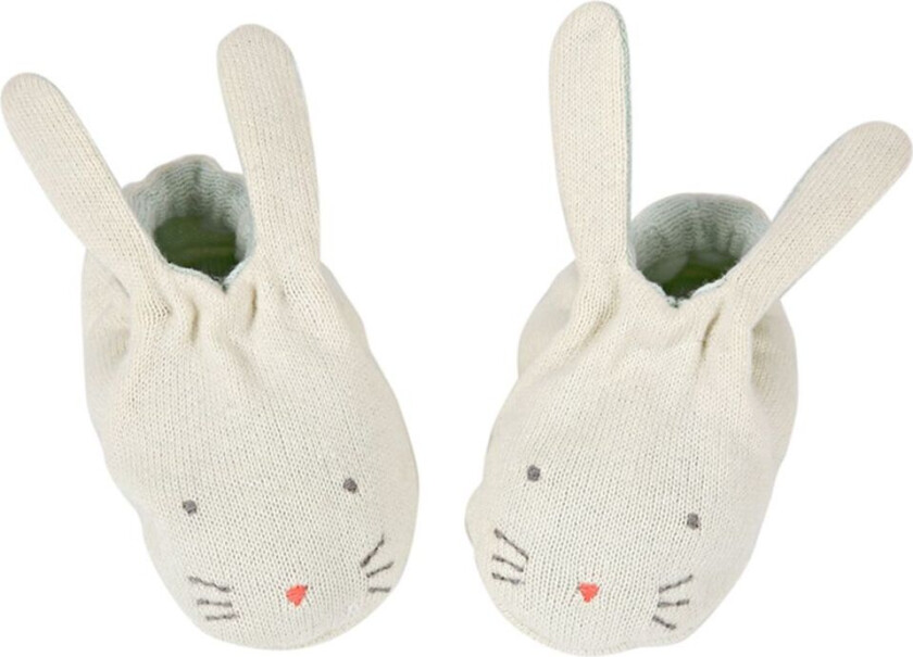 Barnetøfler - Mint Bunny Baby Booties - - OneSize - Barnetøfler