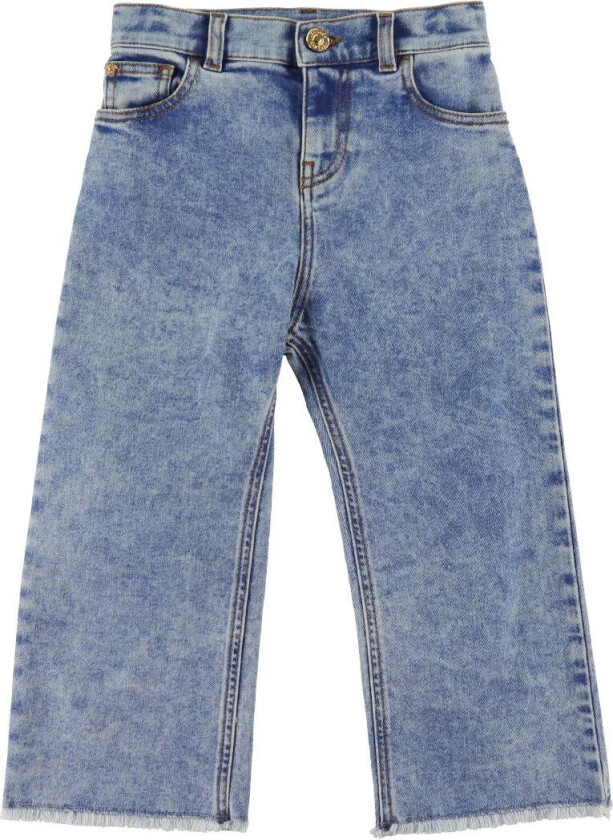 Jeans - Blå m. Broderi - - 12 år (152) - Jeans