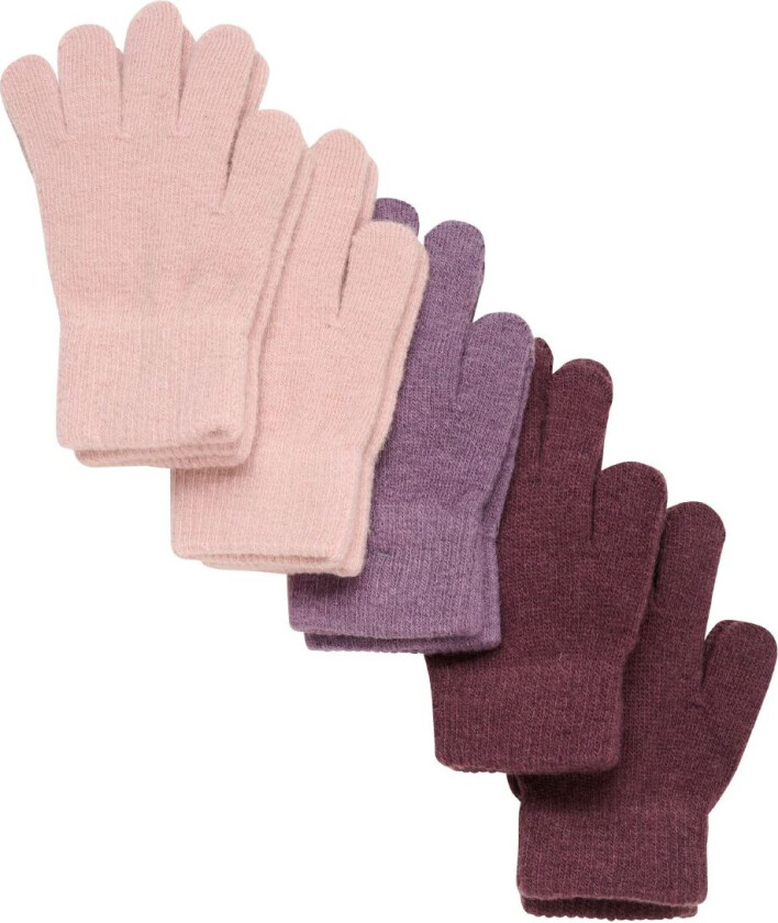 Hansker - Ull/Nylon - 5-pack - Misty Rose - - 7-12 år (122-152) - Handsker