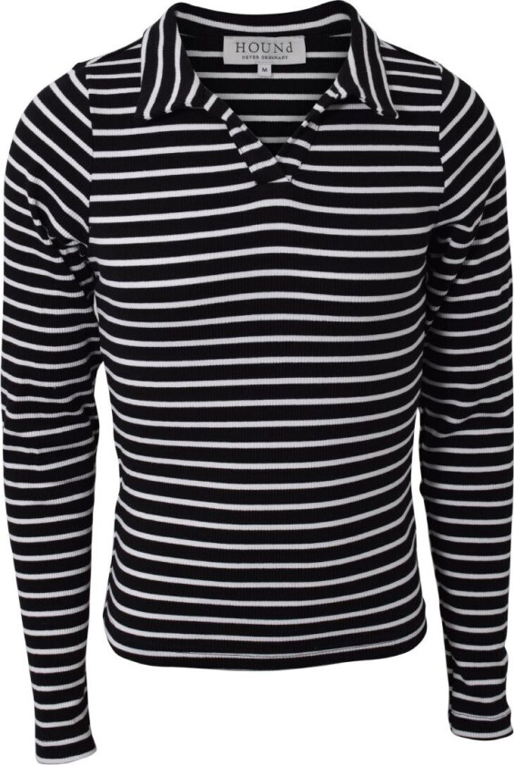 Genser - Rib Striped - Svart/Hvit - - 10 år (140) - Genser