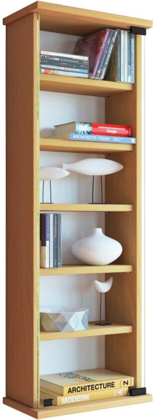 Loposa hylle CD,DVD lagring 150 CD 6 hyller bøk dekor.