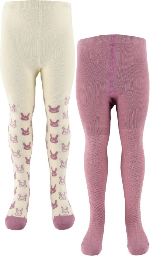 Strømpebukser - 2-pack - Orchid Haze m. Mønster - - 56/62 - Strømpebukser