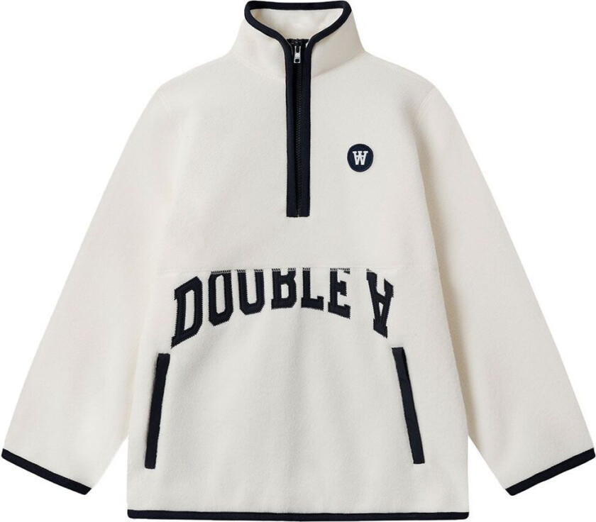 Fleecegenser - Don - Off White m. Navy - - 15 år (170) - Fleecejakke