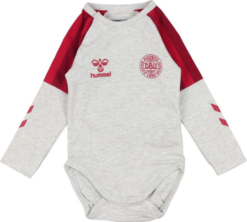 Body L/æ - DBU - hmlHonor - Light Grey Melange - - 3 år (98) - Langermet Body