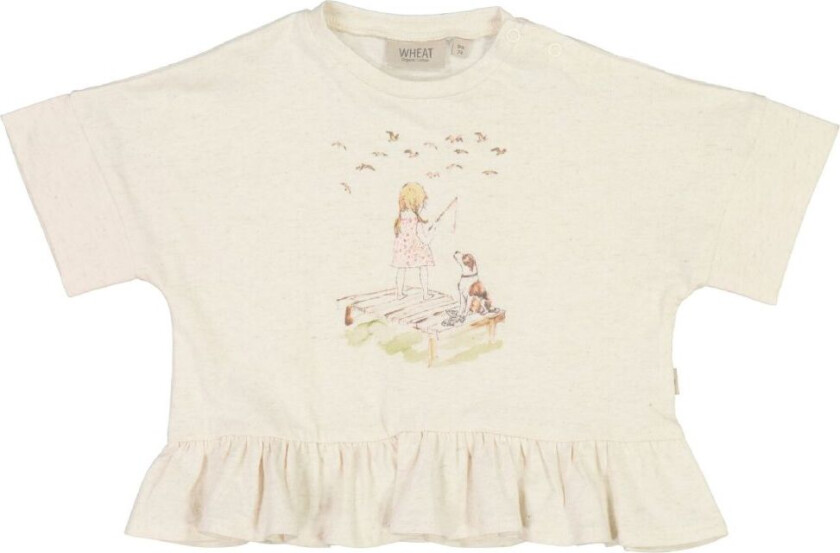 T-skjorte - Fiske - Moonlight Melange - - 62 - T-skjorte