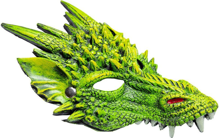 Kostymer - Dragemaske - Grønn - - OneSize - Kostymer