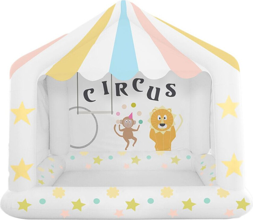 Sirkustelt - Chubby Circus Telt - Hvit m. Stjerner - - OneSize - Leketelt