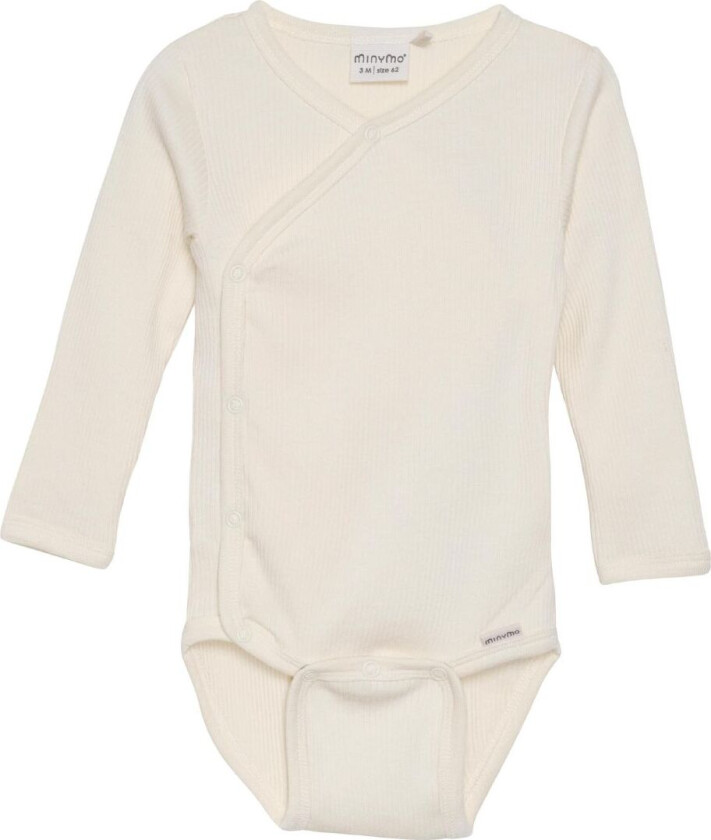 Omslagsbody I/e - Rib - Frøperle - - 56 - Langermet Body