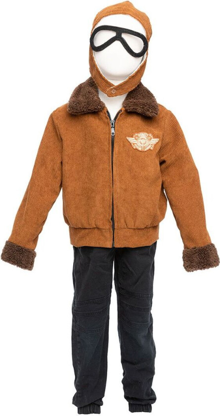 Kostymer - Amelia Pioneer Pilot - Brun - - 5-6 år (110-116) - Kostymer