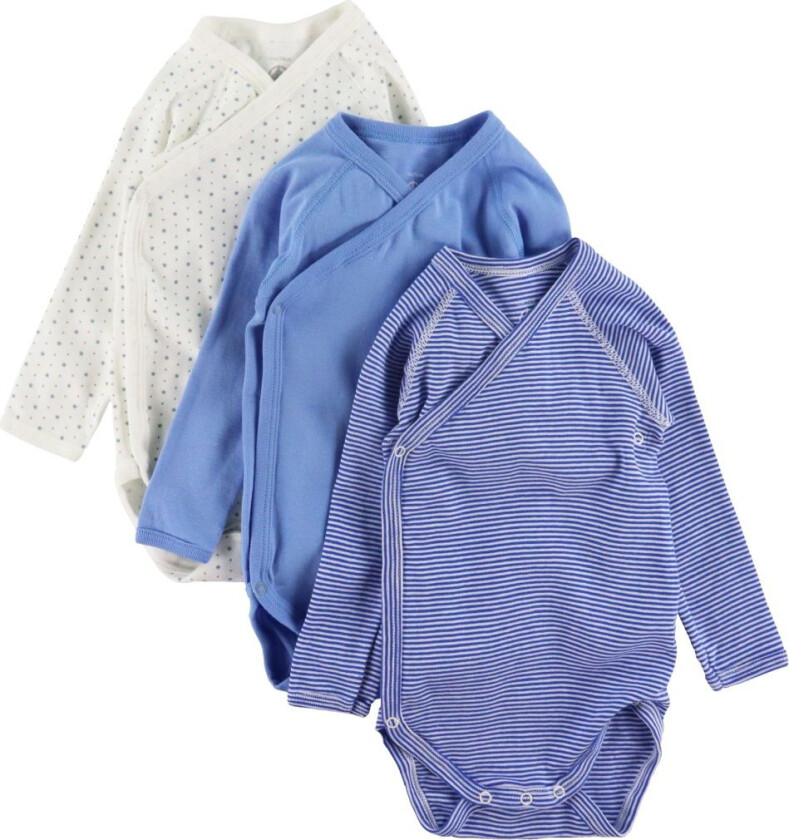 Body I/e - 3-pack - Blå/Hvit - - 44 - Langermet Body