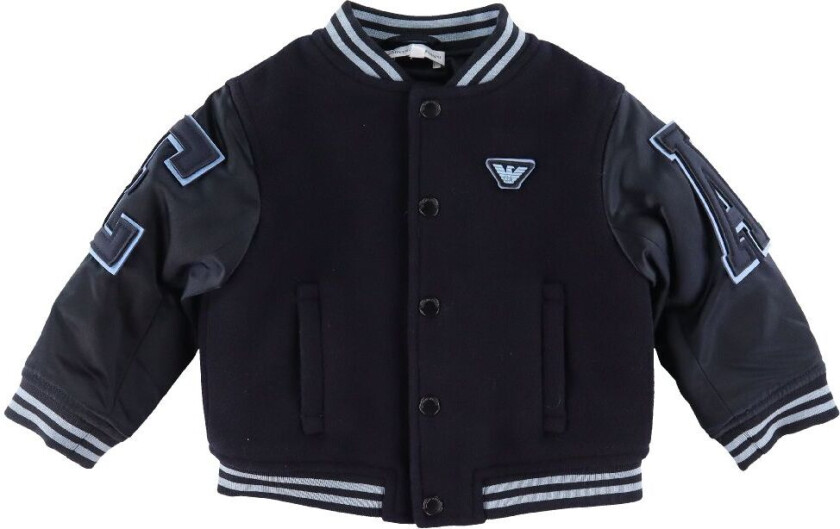 Jakke - Ull - Navy m. Lyseblå - - 18 md - Vinterjakke