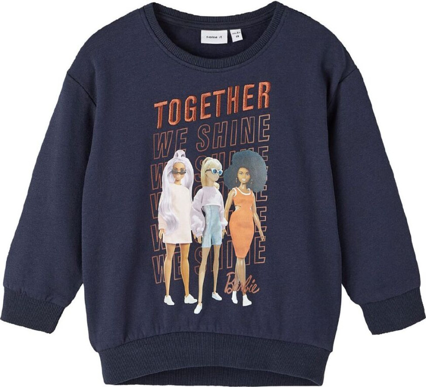 Collegegenser - NmfNina Barbie - Dark Sapphire - - 2 år (92) - Collegegenser