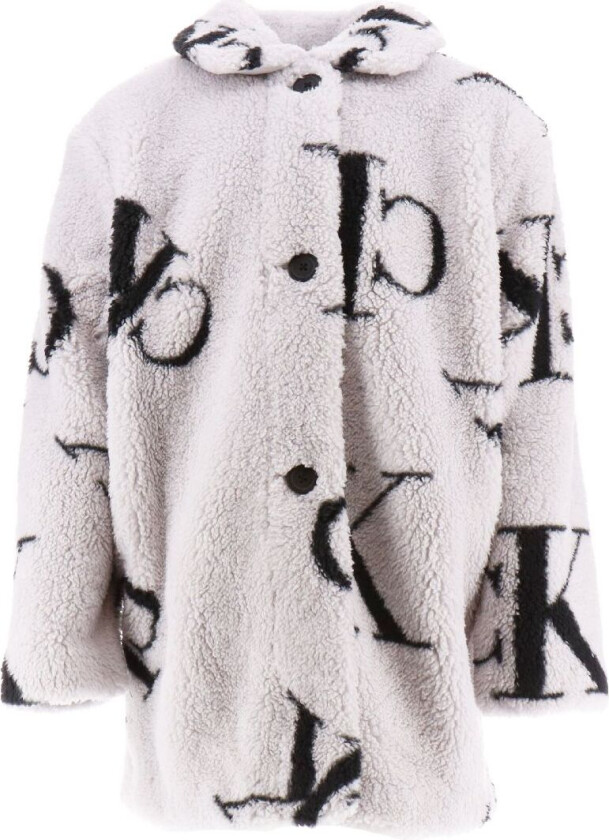 Fleecefrakk - Monogram Teddy - Grå/Svart - - 8 år (128) - Fleecejakke