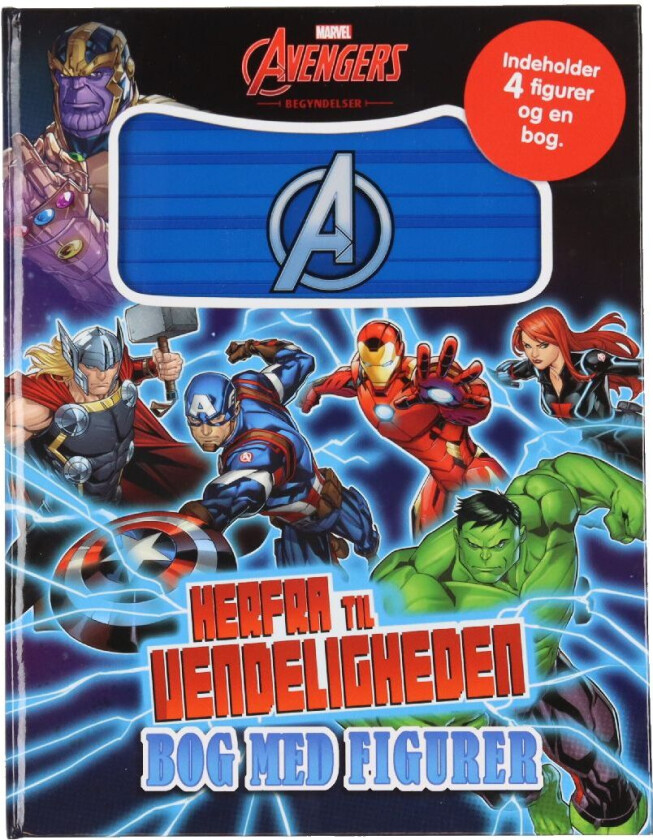 Karrusel Forlag Bok - Marvel Avengers - 4 Figurer og Bok - Alvilda - OneSize - Bok