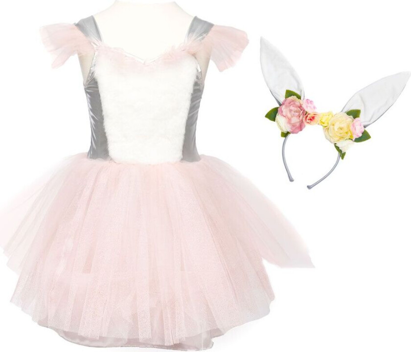 Kostymer - Kjole m. Hårbøyle - Woodland Bunny - - 3-4 år (98-104) - Kostymer