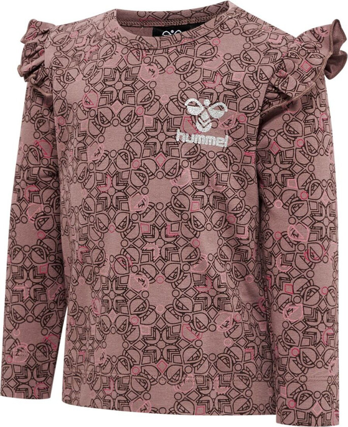 Genser - hmlFia - Deep Taupe m. Sølvglitter - - 1 år (80) - Genser