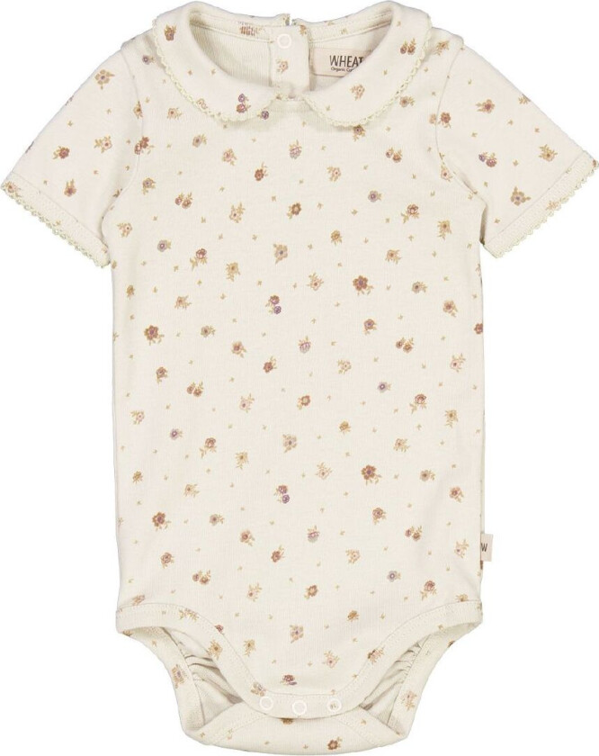 Body k/æ - Beate - Kritblomster - - 62 - Kortermet body