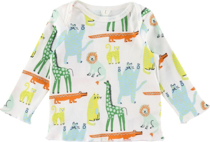 Genser - Hvit m. Dyr - - 18 md - Genser